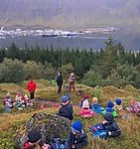 1. bekkur í fjallgöngu í Stórurð. September 2024